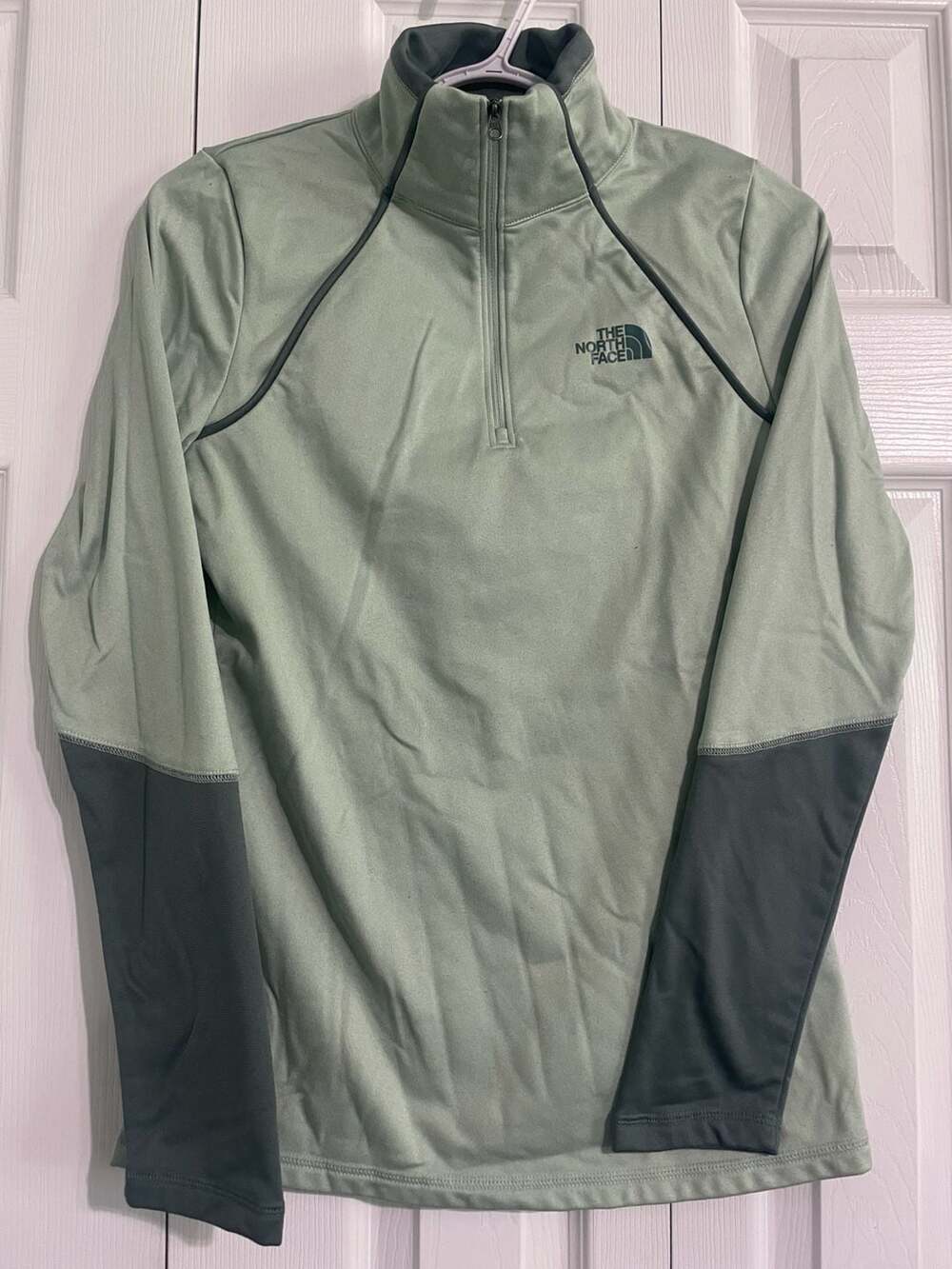 The North Face Cinder 1/4 Zip Pullover Fleece Jacket Sage Green Small